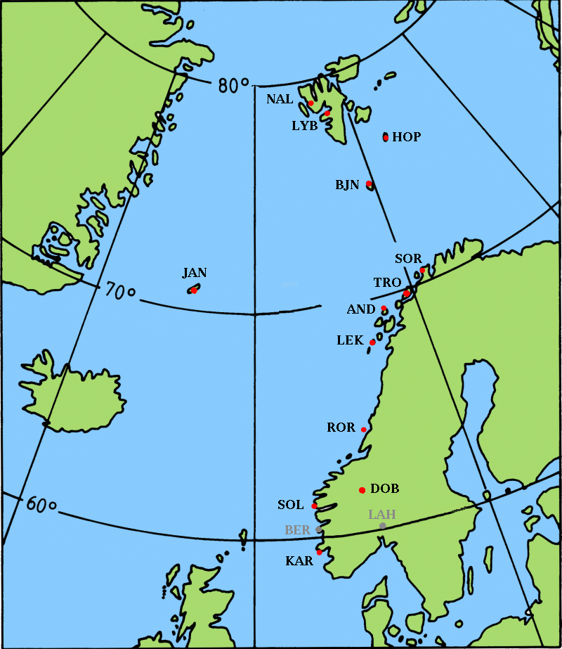 Norwegian magnetometers